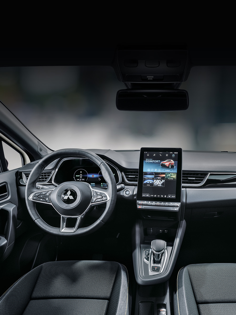 Detailaufnahme des Fahrerraums im ASX Edition.