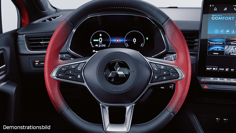 Beheizbares, perforiertes Lenkrad im Mitsubishi ASX